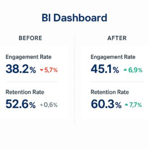 Dashboard comparison before and after customer segmentation