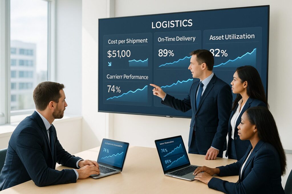 Our Insights 17 freight analytics case study dashboard Power BI logistics KPIs