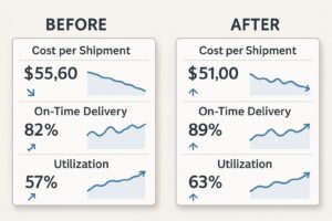 Freight Analytics Case Study: 7 Proven Wins with a Power BI Dashboard 3 Power BI freight analytics case study results dashboard